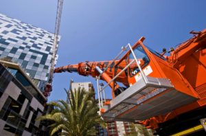 Johnson crane on building site by Neil Forman Photographer